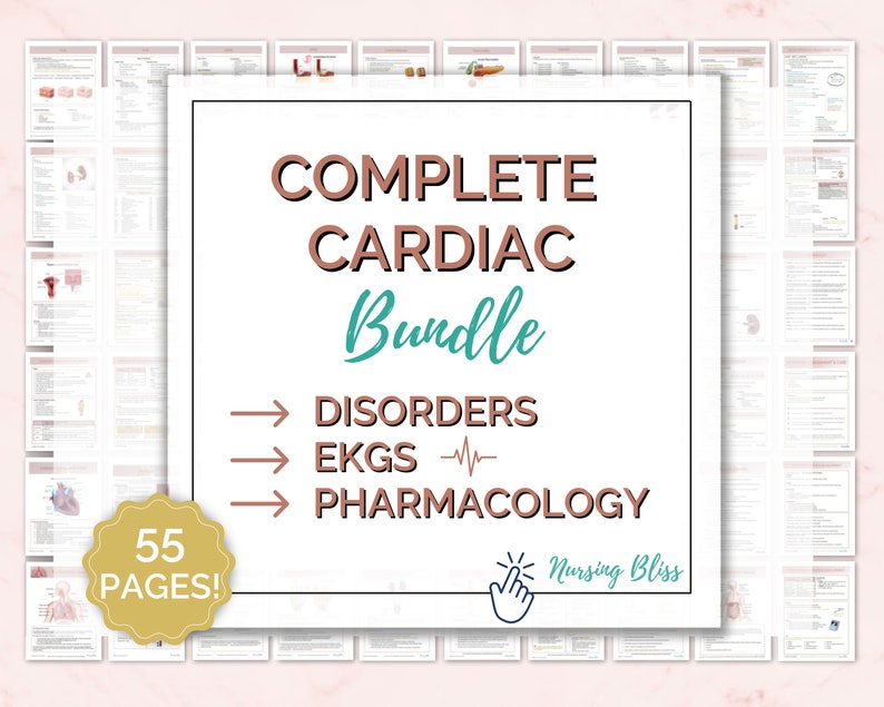 Cardiac Bundle Study Guide for Med Surg | Including Pharmacology and EKG Interpretation & Dysrhythmias | Cardio Meds | Nursing Notes PDF - Image 3
