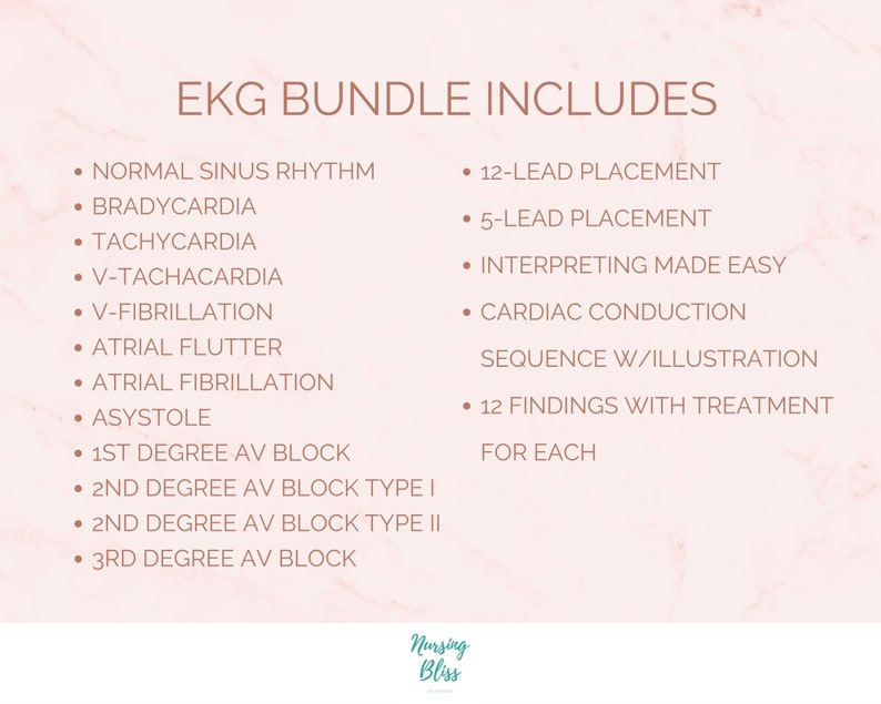 Cardiac Bundle Study Guide for Med Surg | Including Pharmacology and EKG Interpretation & Dysrhythmias | Cardio Meds | Nursing Notes PDF - Image 2