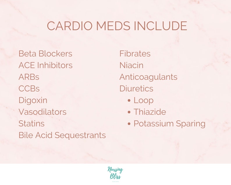 Cardiac Bundle Study Guide for Med Surg | Including Pharmacology and EKG Interpretation & Dysrhythmias | Cardio Meds | Nursing Notes PDF - Image 7