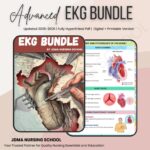 EKG Bundle Hyperlinked with Flashcards, Stickers, Quizz | Medical Nursing Study | Cardiac Study Guide | Ekg Rhythms | heart rhythms