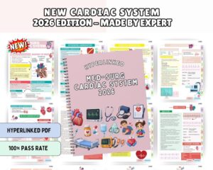 Advance Cardiac Nursing Notes Bundle, Cardiovascular System, Med Surg, Hyperlinked 2026 (PDF)