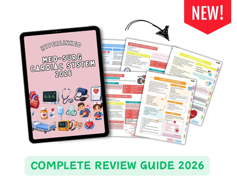 Advance Cardiac Nursing Notes Bundle, Cardiovascular System, Med Surg, Hyperlinked 2026 (PDF) - Image 9