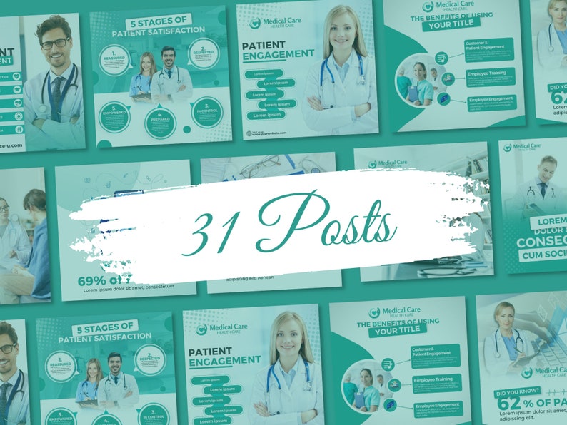 Healthcare Instagram Templates: Medical Social Media Posts & Stories (Canva) - Image 2
