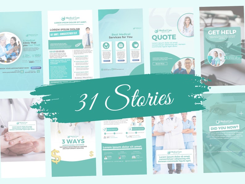 Healthcare Instagram Templates: Medical Social Media Posts & Stories (Canva) - Image 3
