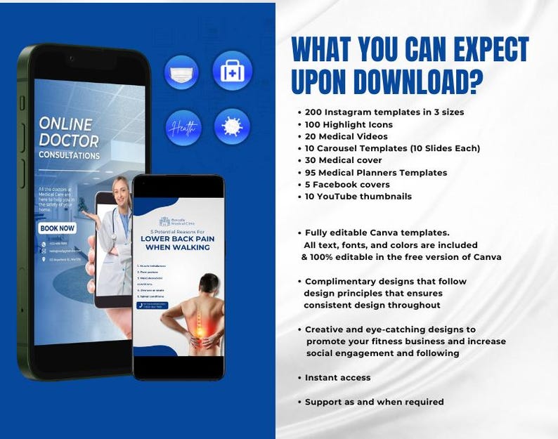 Medical Social Media Canva Templates: Healthcare Marketing Kit - Image 7