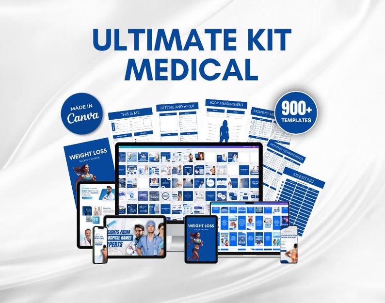 Medical Social Media Canva Templates: Healthcare Marketing Kit