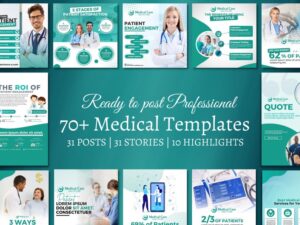 Healthcare Instagram Templates: Medical Social Media Posts & Stories (Canva)