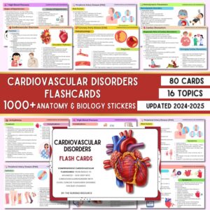 Cardiovascular Disorders Flashcards | Cardiac Nursing | Nursing Notes | Cardiovascular Notes | 80 Flashcards