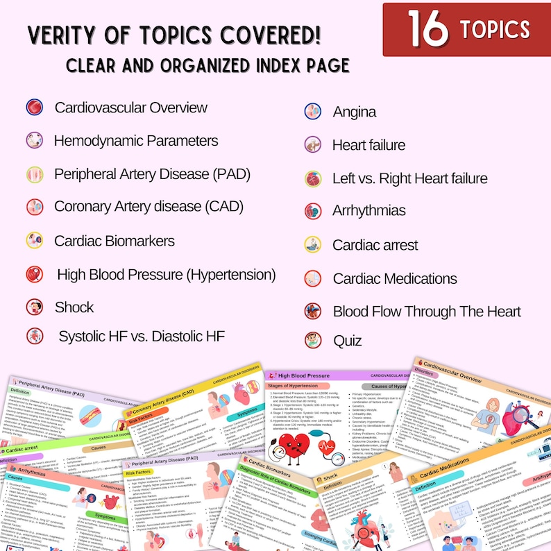 Cardiovascular Disorders Flashcards | Cardiac Nursing | Nursing Notes | Cardiovascular Notes | 80 Flashcards - Image 2
