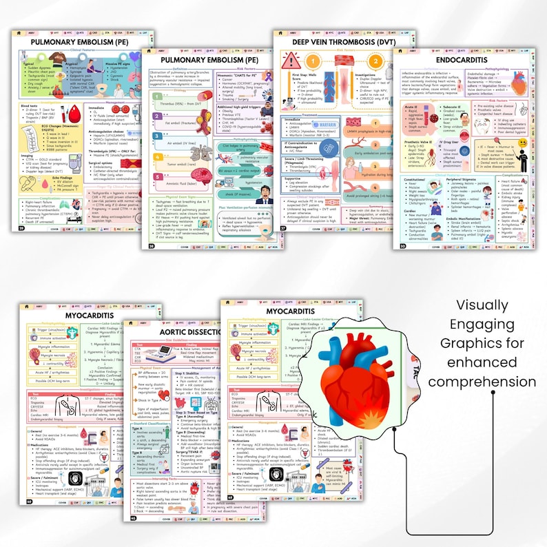 Cardiac Nursing Notes & Cardiovascular Study Guide | Heart Disease Review | Nursing Student Digital Download - Image 7