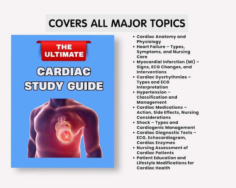 Cardiac Disorders Nursing Notes 2024: Cardiovascular System Study Guide (Digital Download) - Image 3