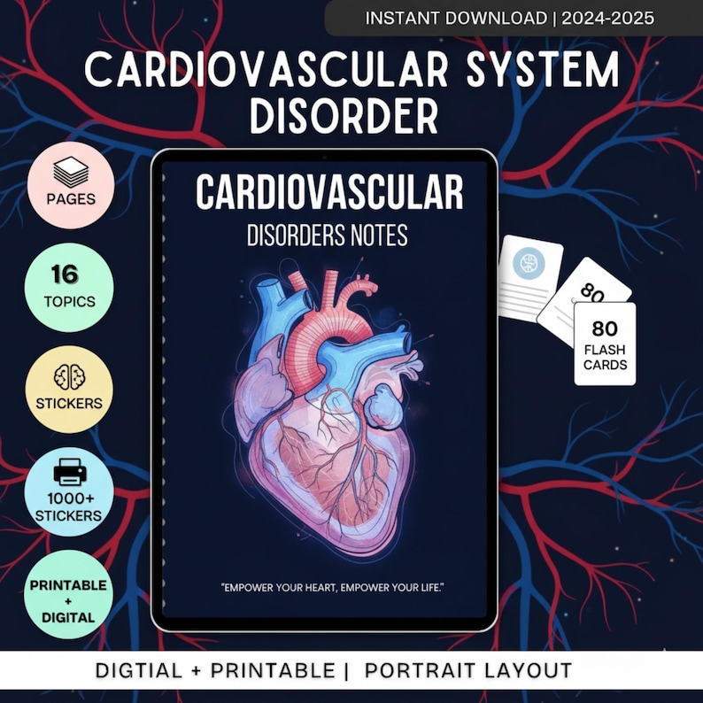 100+ Cardiovascular System Notes, Cardiovascular System Flashcards, Cardiology Study Guide, Study Guide, Nursing Notes, - Image 5