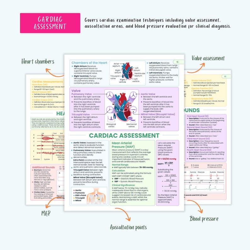 Cardiovascular Disorders Notes | 20+ Cardiac Conditions | ECG Heart Failure MI Angina Nursing - Image 4