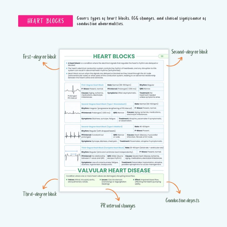 Cardiovascular Disorders Notes | 20+ Cardiac Conditions | ECG Heart Failure MI Angina Nursing - Image 10