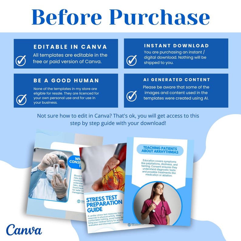 Ultimate Cardiology Canva Bundle | Doctor Instagram Kit | Cardiology Instagram Templates | Heart Health Emergency Awareness Content - Image 13