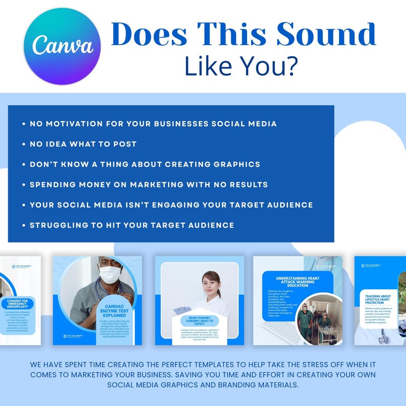 Ultimate Cardiology Canva Bundle | Doctor Instagram Kit | Cardiology Instagram Templates | Heart Health Emergency Awareness Content - Image 17