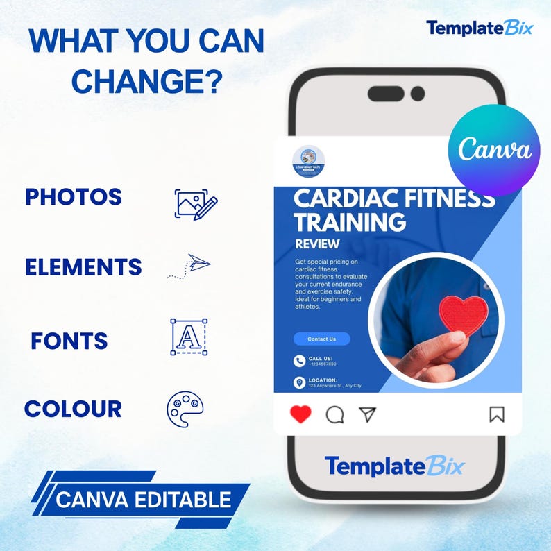 Cardiac Emergency Templates | Heart Health Awareness Posts | Doctor Instagram Content | Clinic Social Media Marketing Content Bundle - Image 15