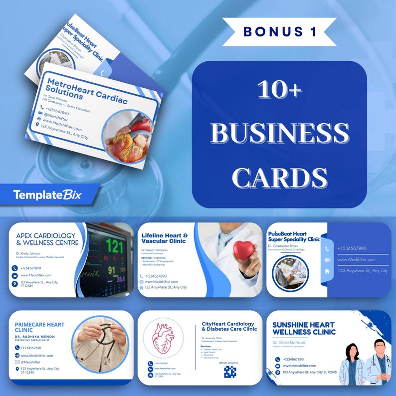 Cardiology Education Canva Templates | Cholesterol Awareness Clinic Instagram Templates | Doctor Instagram Content Bundle | Social Media Kit - Image 10