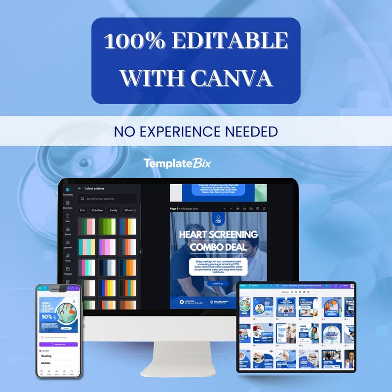 Cardiology Education Canva Templates | Cholesterol Awareness Clinic Instagram Templates | Doctor Instagram Content Bundle | Social Media Kit - Image 15