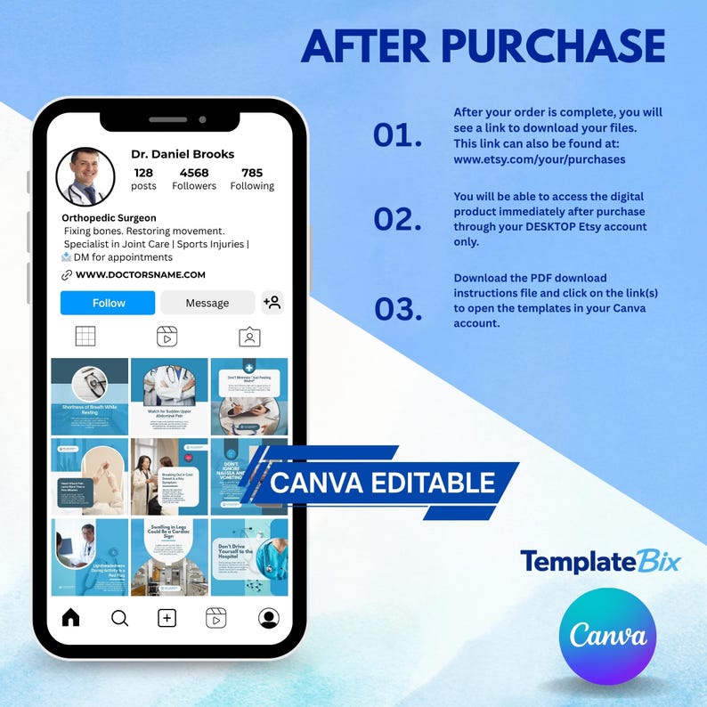 Cardiac Emergency Templates | Heart Health Awareness Posts | Doctor Instagram Content | Clinic Social Media Marketing Content Bundle - Image 13