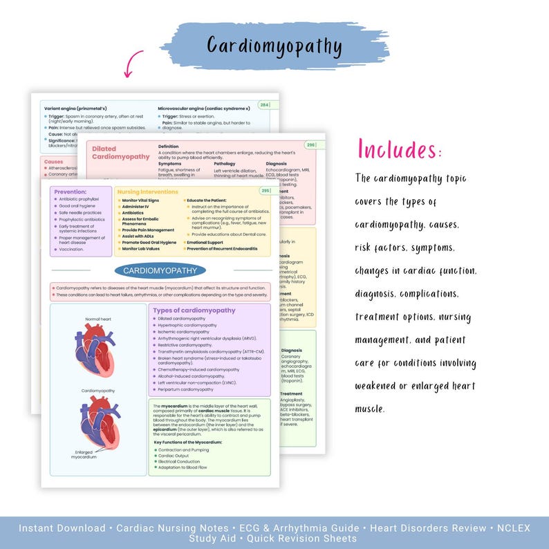 Cardiovascular Disorders Notes | nursing disorders | 20+ Cardiac Conditions | ECG Heart Failure.pdf - Image 8