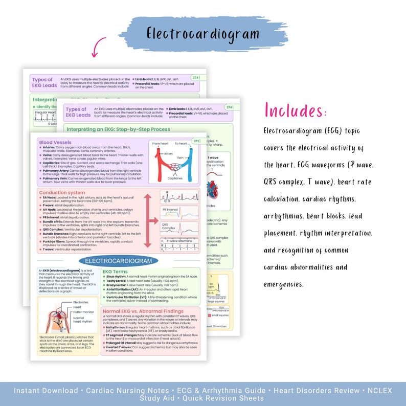 Cardiovascular Disorders Notes | nursing disorders | 20+ Cardiac Conditions | ECG Heart Failure.pdf - Image 5