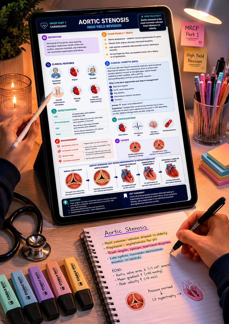 High Yield Cardiology Mega Revision Bundle | Notes | Flashcards - Image 3