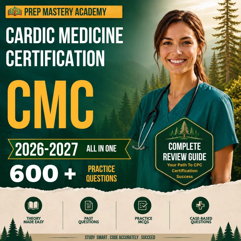 CMC Cardiac Medicine Certification Exam Study Guide, Cardiac Nursing Practice Questions, Digital Nurse Prep Notes PDF Download 2026